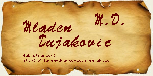 Mladen Dujaković vizit kartica